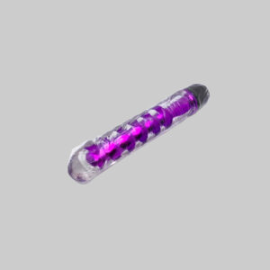 Dildo vibrador con funda transparente