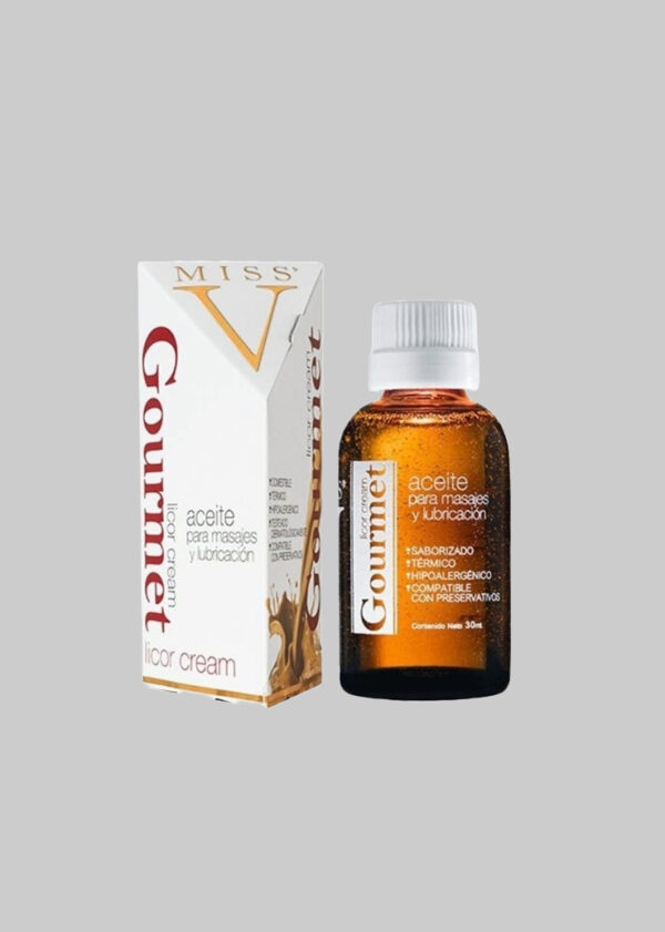 Aceite lubricante Miss V " LICOR CREAM" SIN TACC  30ml.